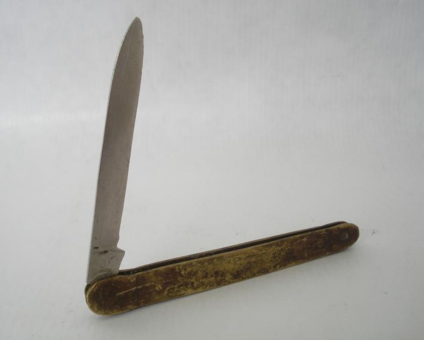 1920s ANTIQUE GERMAN BRONZE HANDLE MINI POCKET KNIFE  