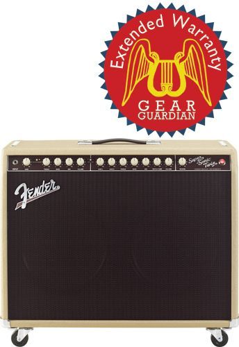 Fender Super Sonic Twin 100 Watt 2x12 Inch Amp Bundle   Blonde 