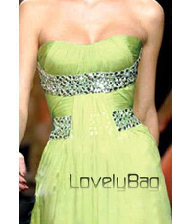 glamorous ruching runway flowing evening dress with beads sku 11p144 