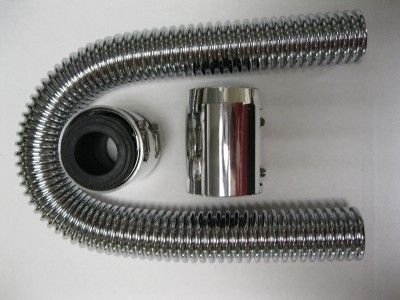 Street Rod Radiator Hose Kit Stainless Chrome 24  