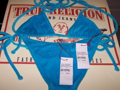 TRUE RELIGION JEANS 2 pc String Bikini XS 23 24 NWT$144  