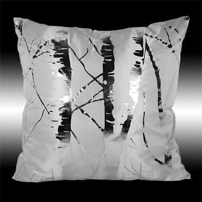   BAMBOO WHITE TAFFETA CUSHION COVERS THROW PILLOW CASES 17  