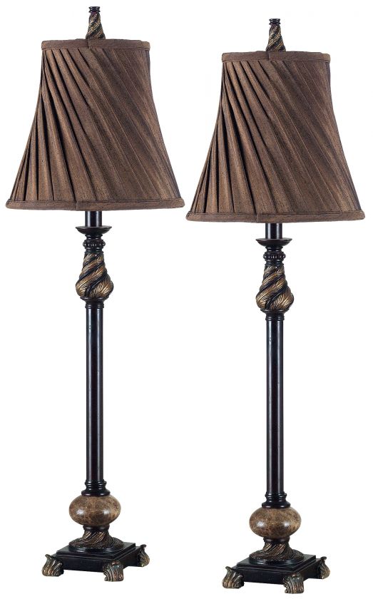   Traditional and adorned in classical details, these buffet lamp 