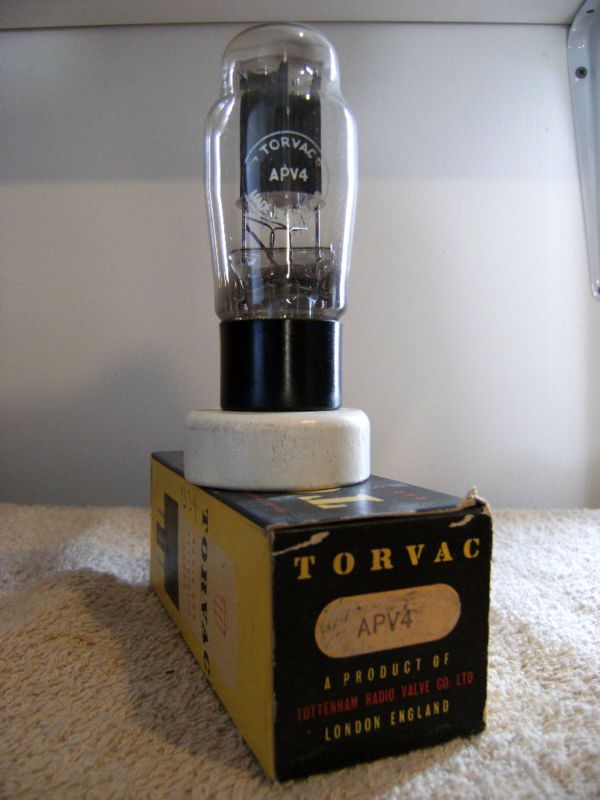 NOS NIB TORVAC Mullard APV4 Brit Rectifier TUBE TESTED  