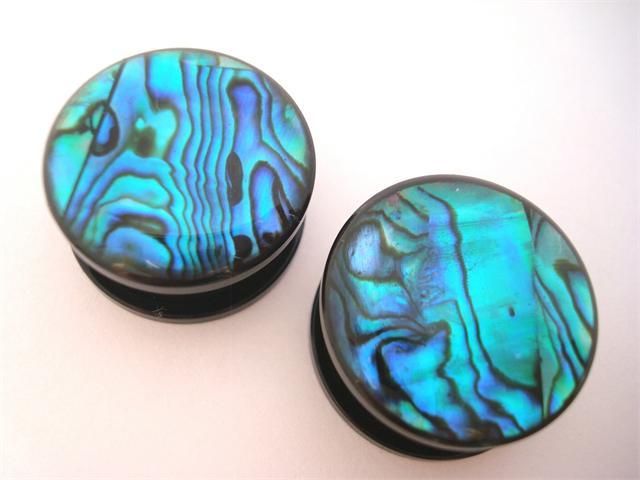 gauge ABALONE SHELL plugs eyelets flesh tunnels 3mm  