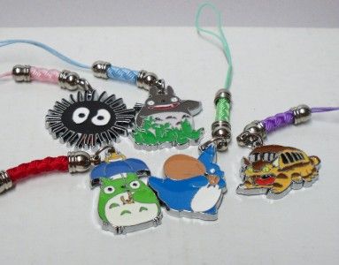 Cute My Neighbor Totoro Cell Phone Charm 5 pcs Set  