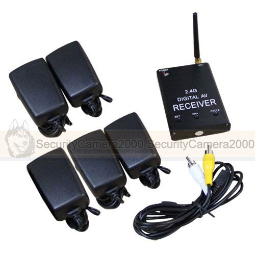 Units of Mini Wireless 2.4GHz AV Pinhole Cameras & 2.4GHz Receiver 