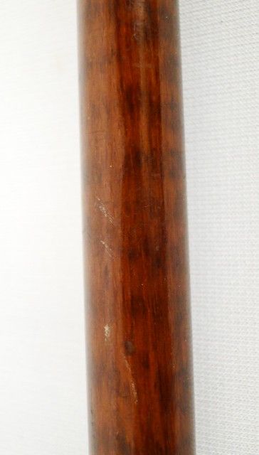 Antique 19C. Gold Filled Snake Wood Walking Stick Cane  